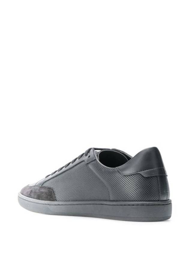 Court Classic Perforated Leather Low Top Sneakers Black - SAINT LAURENT - BALAAN 4