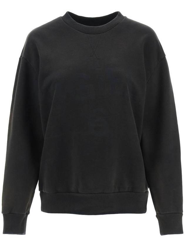 Women's Logo Cotton Sweatshirt Black - MAISON MARGIELA - BALAAN 1