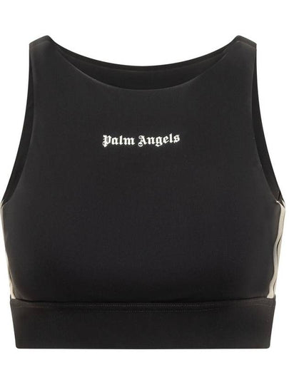 Long Sleeve T-Shirt PWVO001S24FAB002 1003 BLACK OFfwHITE - PALM ANGELS - BALAAN 2