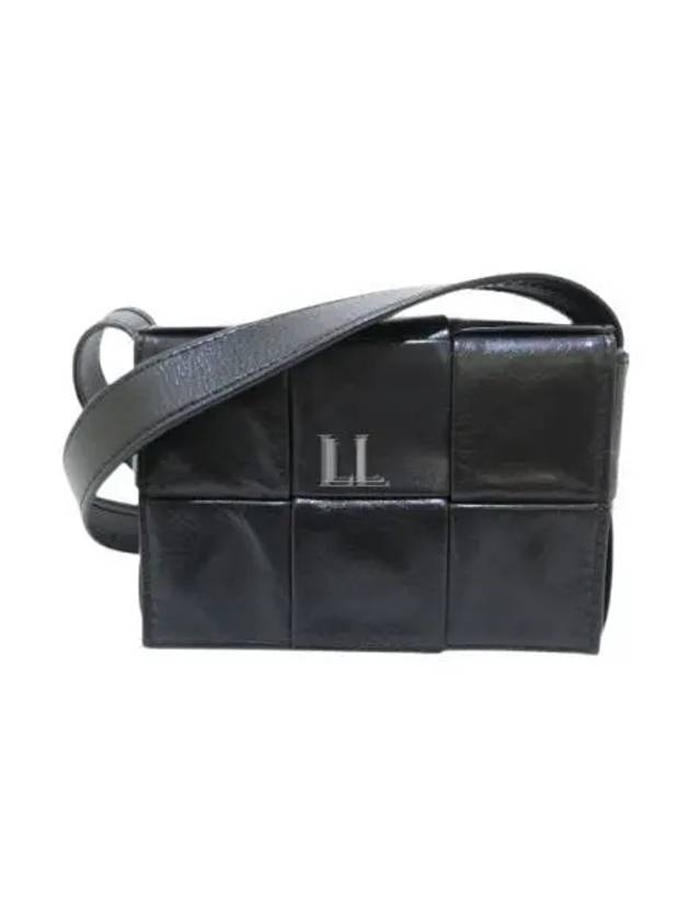 Cassette Small Leather Cross Bag Black - BOTTEGA VENETA - BALAAN 2