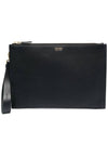 Men's Logo Strap Clutch Bag Black - TOM FORD - BALAAN.