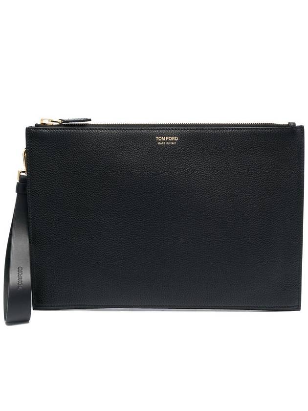 Men's Logo Strap Clutch Bag Black - TOM FORD - BALAAN.