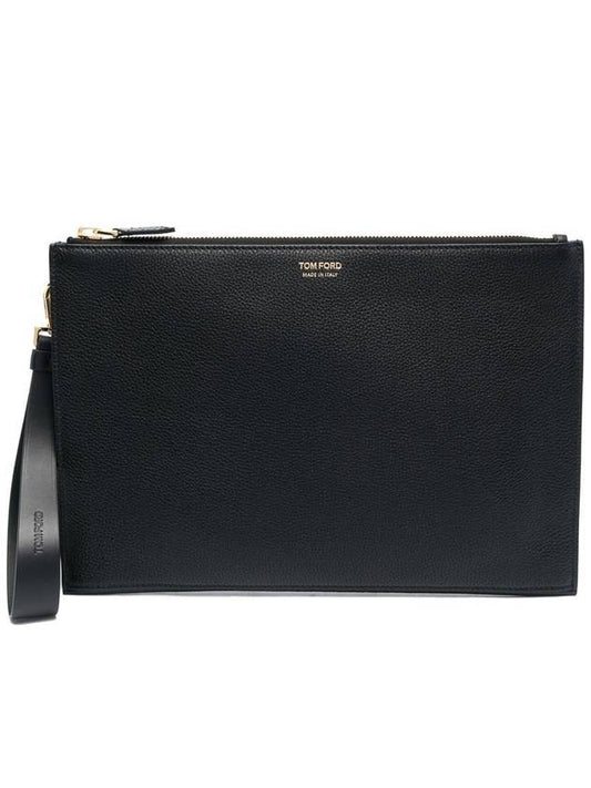 Men's Logo Strap Clutch Bag Black - TOM FORD - BALAAN 2