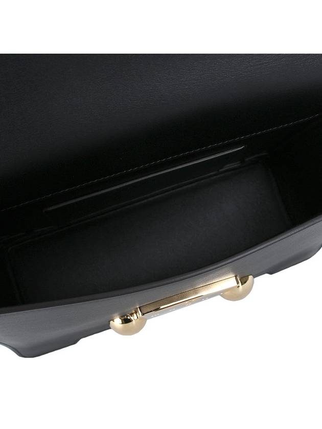 Trunkaroo Medium Leather Shoulder Bag Black - MARNI - BALAAN 11