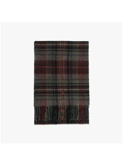 PC0946 325 Pony Plaid Check Fringe Muffler - POLO RALPH LAUREN - BALAAN 2