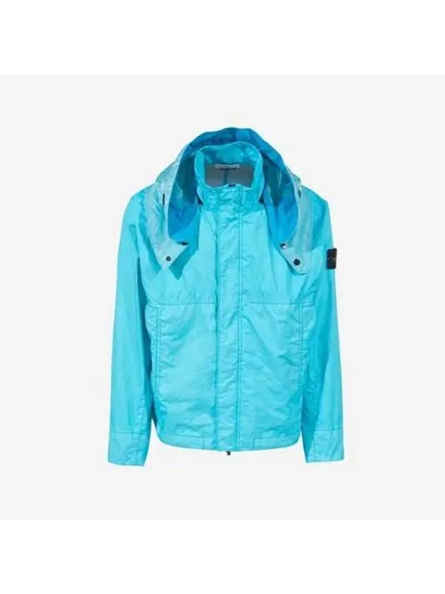 Membrana 3L TC Detachable Hooded Jacket Blue - STONE ISLAND - BALAAN 2