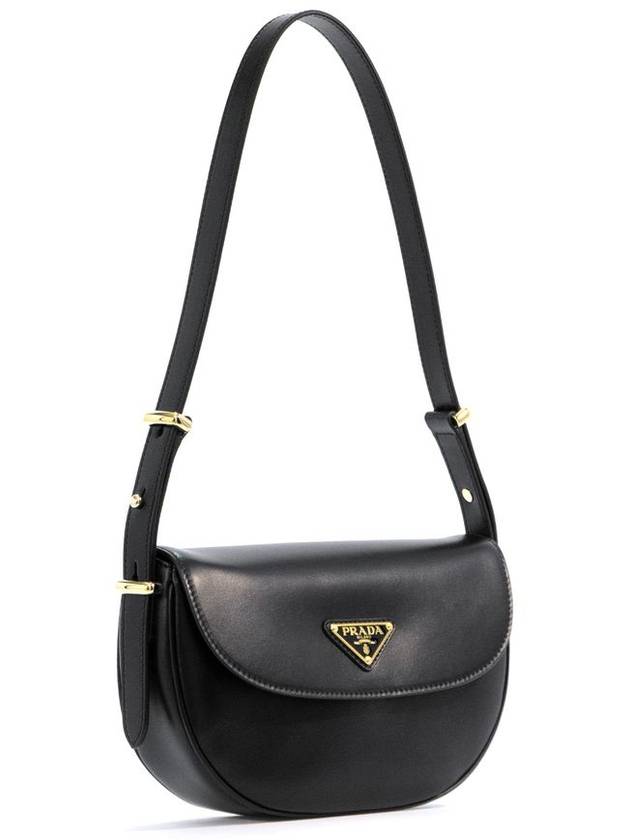 Arque Leather Shoulder Bag Black - PRADA - BALAAN 2