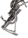 Opium YSL Crocodile Brooch Silver - SAINT LAURENT - BALAAN 5