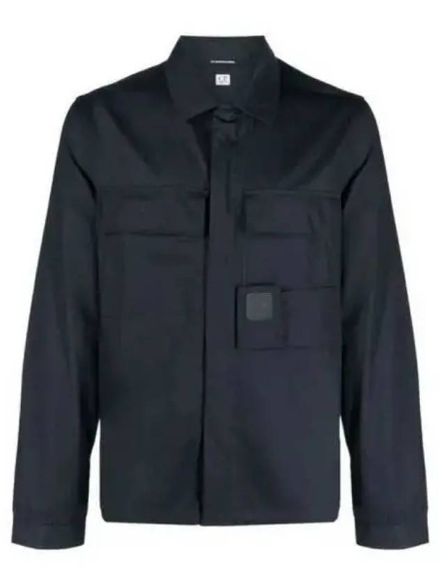 Men's Gabardine Shirt Zip Up Jacket Navy - CP COMPANY - BALAAN 2