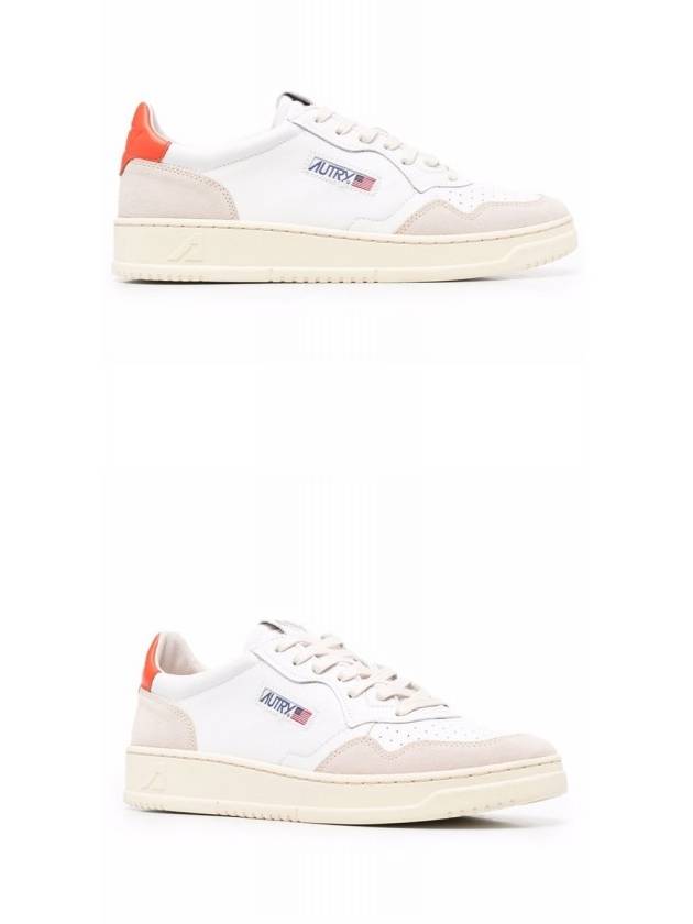 Medalist Leather Suede Orange Tab Low Top Sneakers White - AUTRY - BALAAN 5