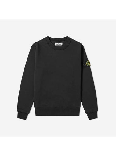 Garment Dyed Cotton Crewneck Sweatshirt Black - STONE ISLAND - BALAAN 1