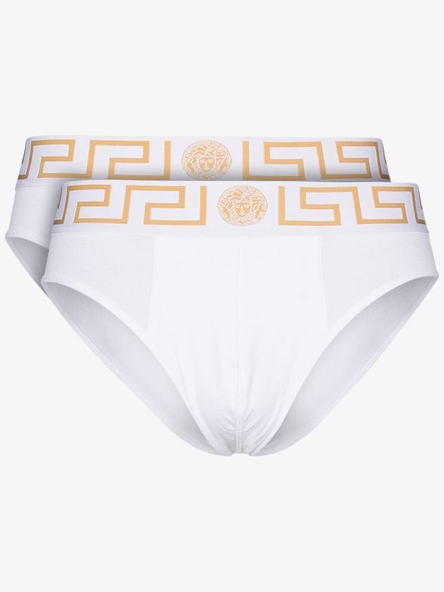 Men's Logo Banding Briefs 2 Pack White - VERSACE - BALAAN 2