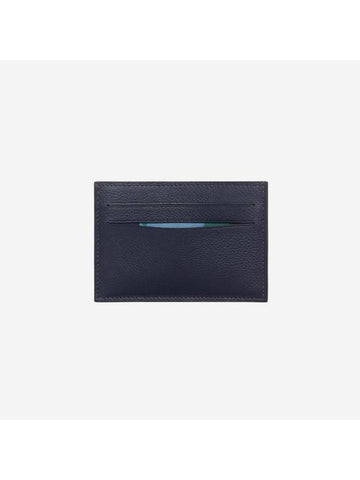 Citizen Twill Card Wallet Navy - HERMES - BALAAN 1