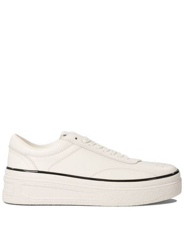 Jil Sander White Leather Sneakers - JIL SANDER - BALAAN 1