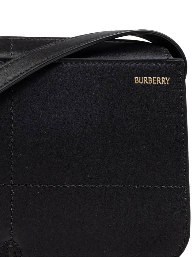 Snip Leather Cross Bag Sand Black - BURBERRY - BALAAN 7