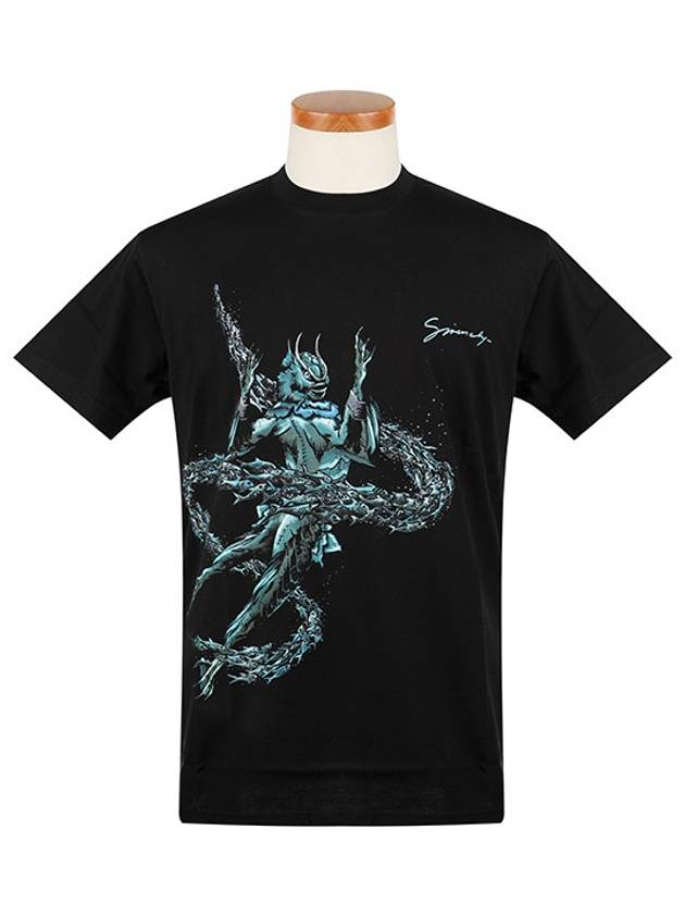 Pisces Printed Short Sleeved T-Shirt Black - GIVENCHY - BALAAN 2