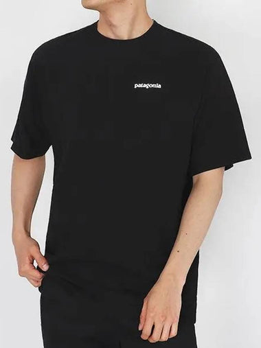 Short Sleeve T Shirt Men s P 6 Logo Responsibility Tee 38504 BLK - PATAGONIA - BALAAN 1