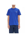 Denise Embroidered Logo Short Sleeve T-shirt Blue - A.P.C. - BALAAN 1