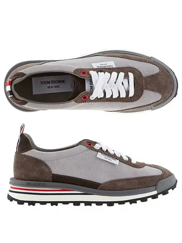 Suede Tech Runner Low Top Sneakers Grey - THOM BROWNE - BALAAN 2