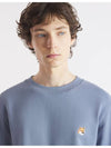 Fox Head Patch Regular Sweatshirt Blue - MAISON KITSUNE - BALAAN 6