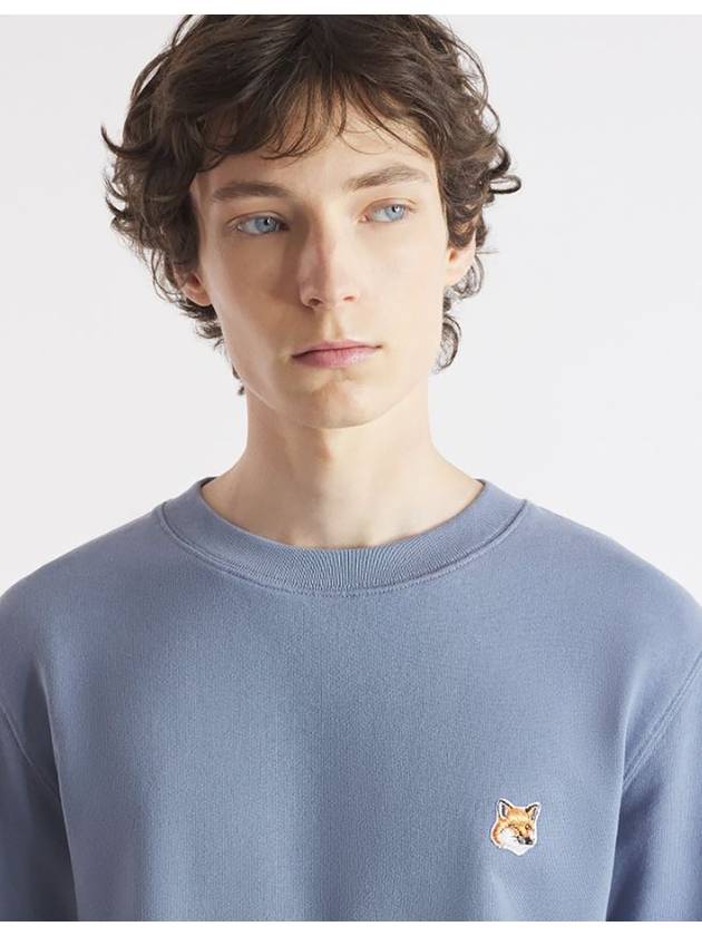 Fox Head Patch Regular Sweatshirt Blue - MAISON KITSUNE - BALAAN 6