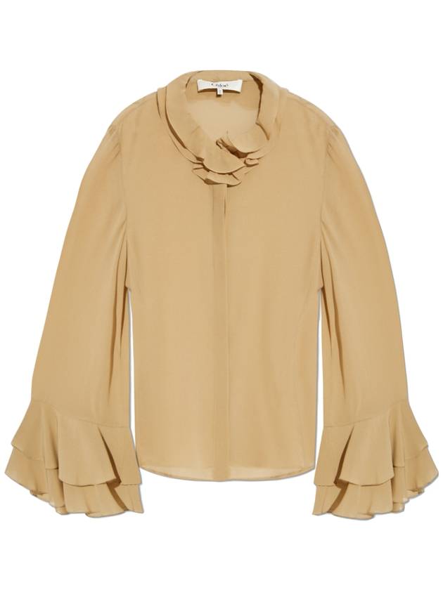 Chloé Silk Shirt, Women's, Beige - CHLOE - BALAAN 1