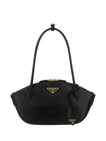 Small Leather Hand Shoulder Bag Black - PRADA - BALAAN 2