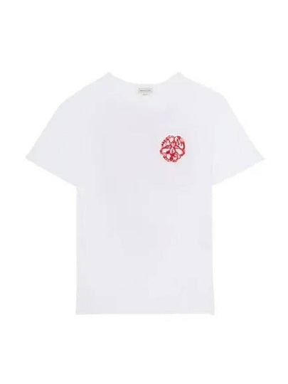 Men's Graphic Printed Crew Neck Short Sleeve T-shirt White - ALEXANDER MCQUEEN - BALAAN 2