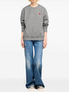 Small Heart Logo Sweatshirt Grey - AMI - BALAAN 5