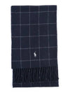 Reversible Check Muffler Hunter Navy - POLO RALPH LAUREN - BALAAN 6