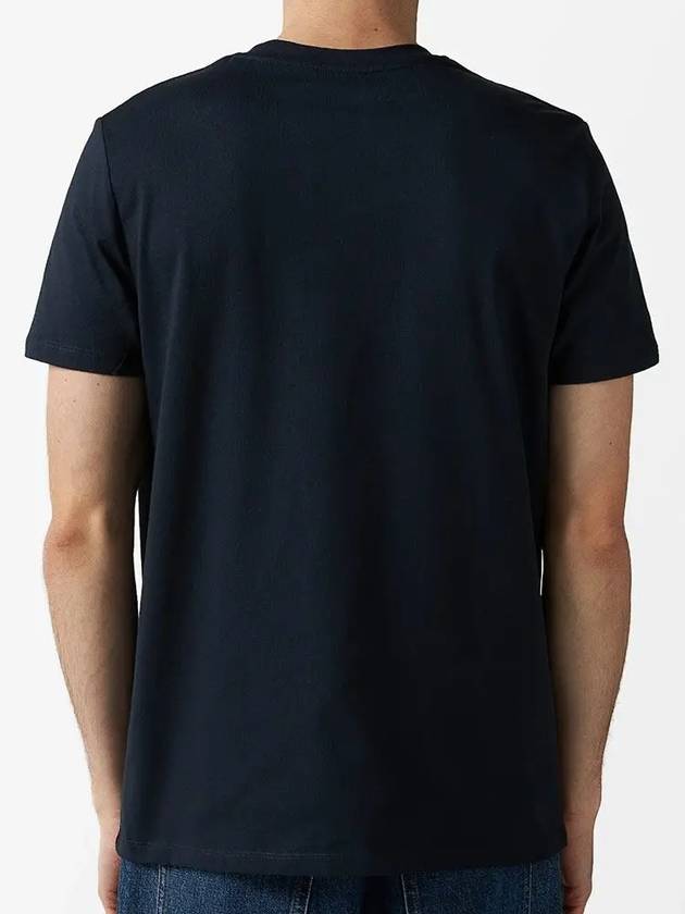 VPC Logo Organic Cotton Short Sleeve T-Shirt Navy - A.P.C. - BALAAN 3