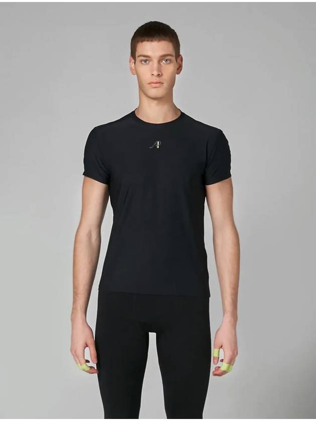 Crew Neck Short Sleeve T-shirt Black - ATHPLATFORM - BALAAN 1