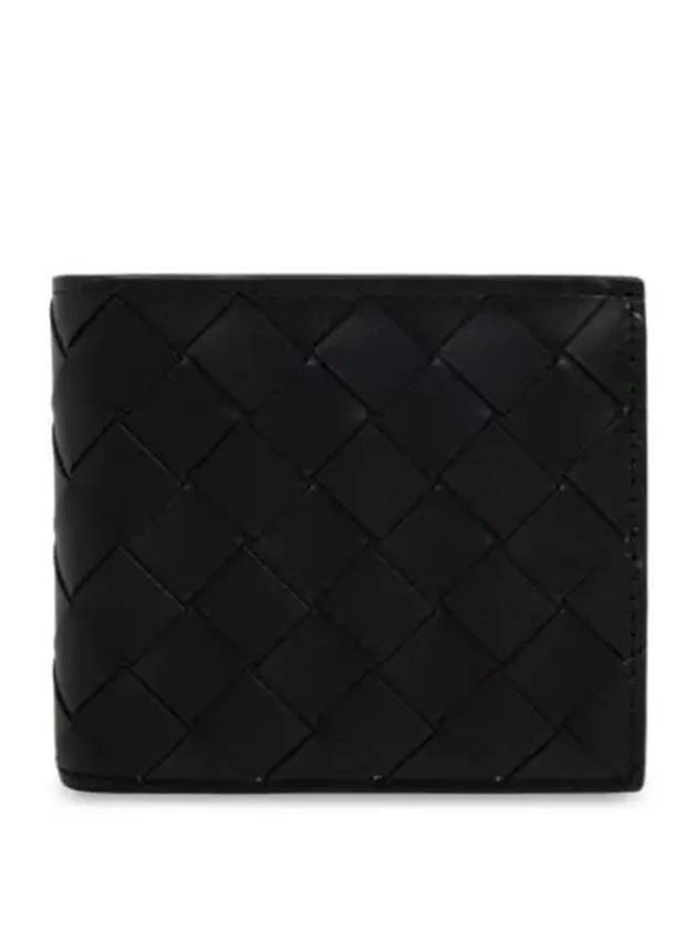 Intrecciato Coin Pocket Bifold Half Wallet Black - BOTTEGA VENETA - BALAAN 2