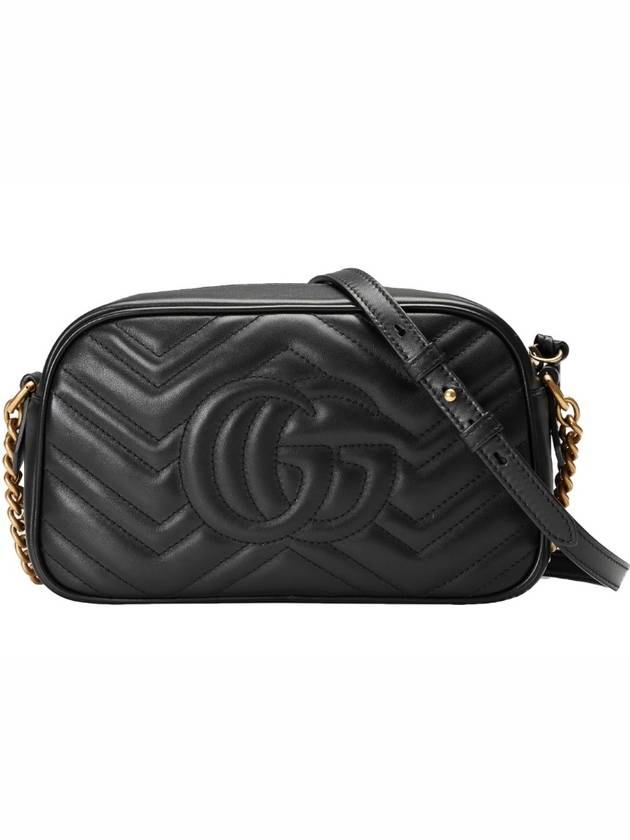 GG Marmont Matelasse Small Chain Shoulder Bag Black - GUCCI - BALAAN 3