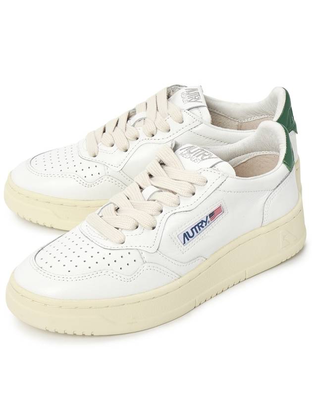 Medalist Green Tab Leather Low Top Sneakers White - AUTRY - BALAAN 2