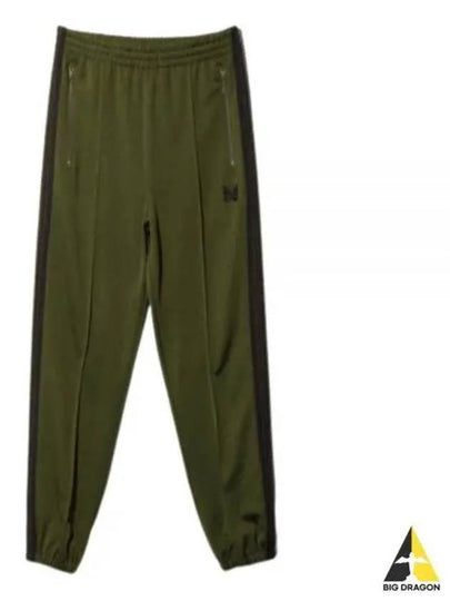 Zipper Poly Smooth Track Pants Olive - NEEDLES - BALAAN 2