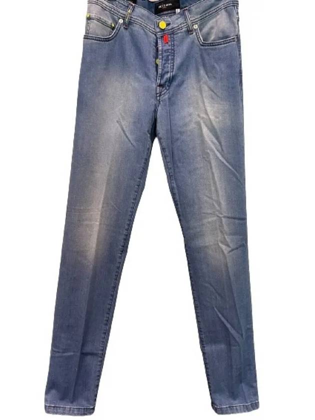 Men's Cotton Straight Jeans Blue - KITON - BALAAN 2