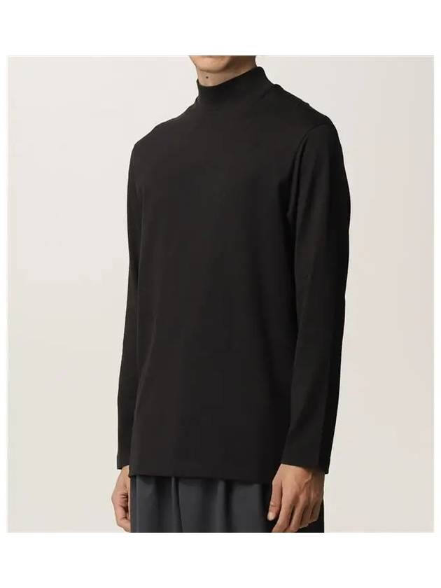 Y3 logo mockneck long sleeve tshirt - YOHJI YAMAMOTO - BALAAN 5