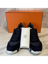 Mesh Bouncing Suede Goatskin Low Top Sneakers Navy - HERMES - BALAAN 6