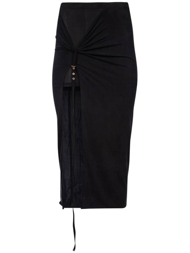 Slit Sarong Pencil Skirt Black - JACQUEMUS - BALAAN 1