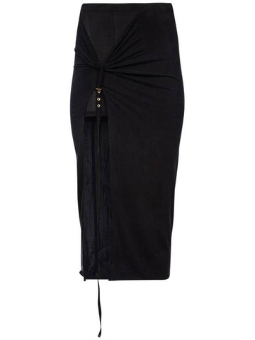 Slit Sarong Pencil Skirt Black - JACQUEMUS - BALAAN 1