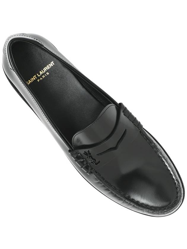 Women's Monogram Le Penny Loafer Black - SAINT LAURENT - BALAAN 4