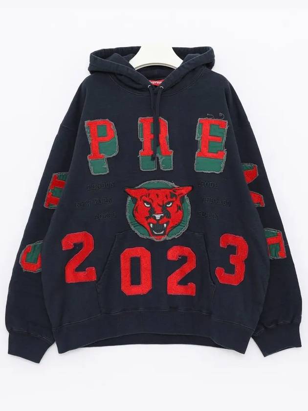 2023 Patch Washed Panther Sweatshirt Men s Hoodie FW23SW63 NAVY - SUPREME - BALAAN 1