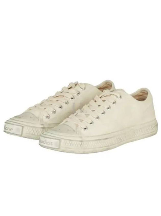 Canvas Low Top Sneakers White - ACNE STUDIOS - BALAAN 2