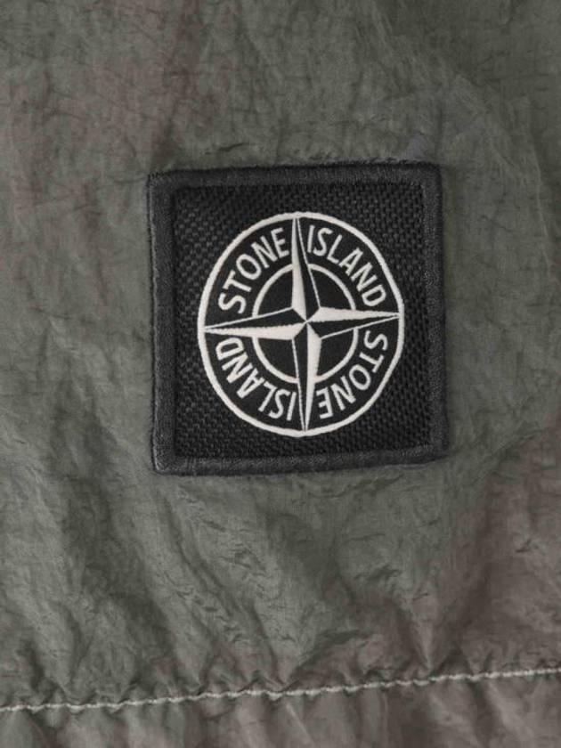 Patch Logo Nylon Swim Shorts Military Green - STONE ISLAND - BALAAN 5