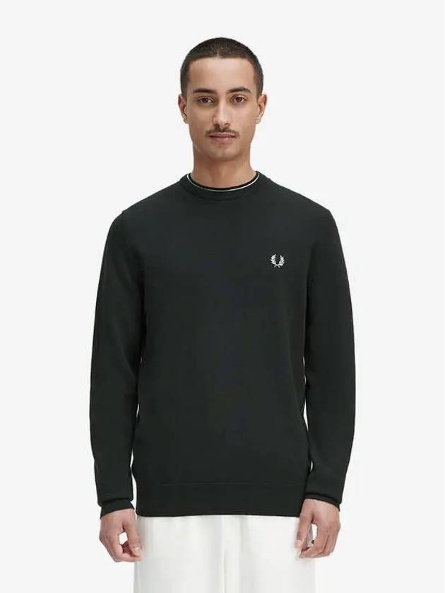 Baseline Classic Crew Neck Knit Q20 AFPM2339601 Dark Green - FRED PERRY - BALAAN 1