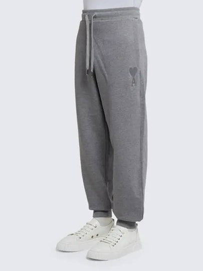 Big Heart Logo Track Pants Grey - AMI - BALAAN 2