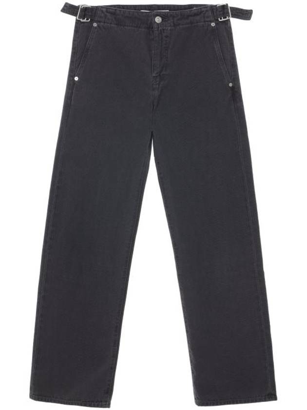 Trucker Ash Ribbon Canvas Straight Pants Black - OUR LEGACY - BALAAN 2