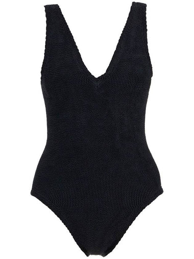 Sadie Crinkle One Piece Swimsuit Black - HUNZA G - BALAAN 1