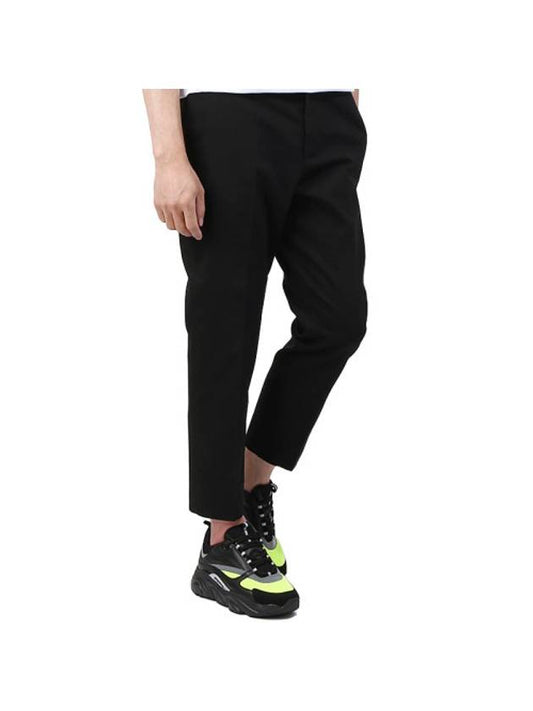 Crop Cotton Slacks Black - JIL SANDER - BALAAN 1